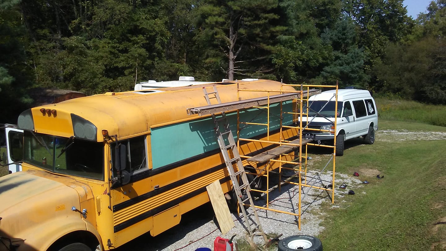 The Bain Bus. A Cozy 30' long, 1998 International Conversion - bus conversion photo