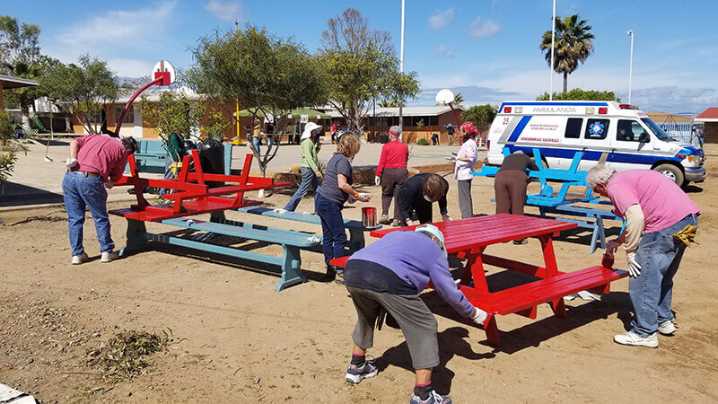 Painting crew at the Playground