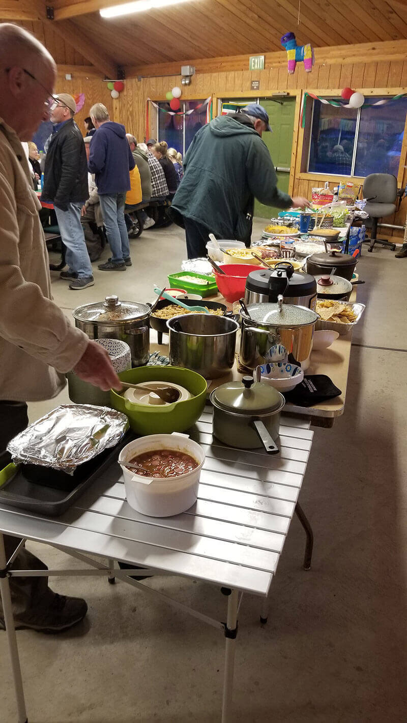 Pot Luck dinner at Potrero Park