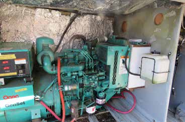 Generator without any insulation around the exhaust pipe