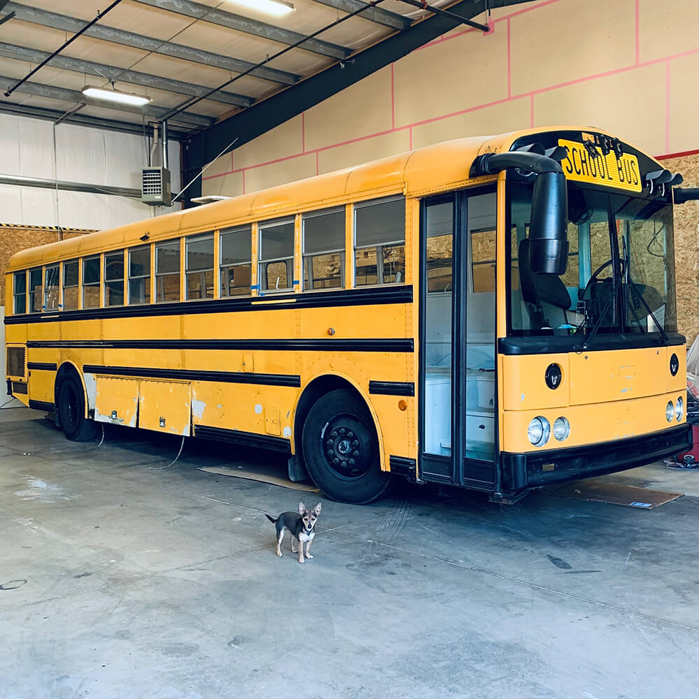 The School Bus Drought of 2020 - bus conversion photo