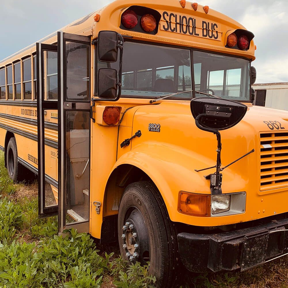 The School Bus Drought of 2020 - bus conversion photo