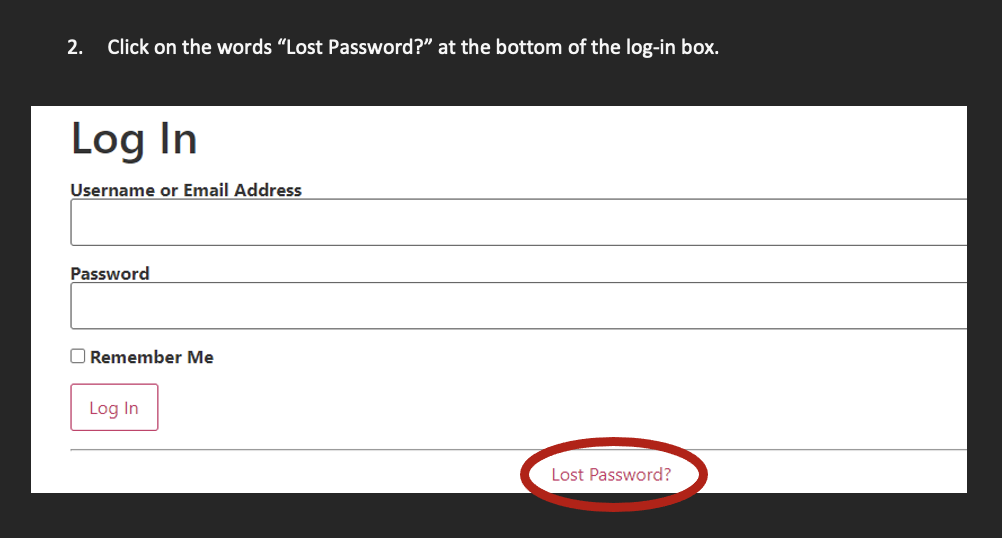 How to Reset your Membership/Subscription Password - bus conversion photo