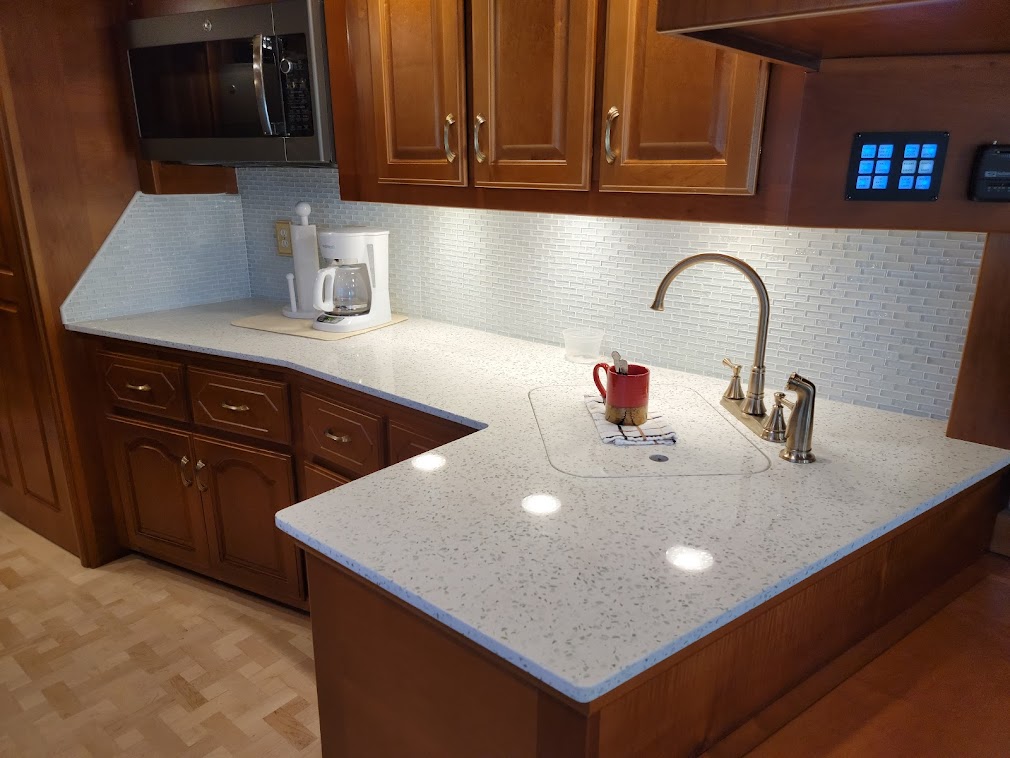 The Kitchen is large and functional.