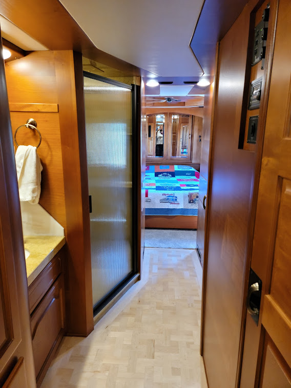 The bathroom area.