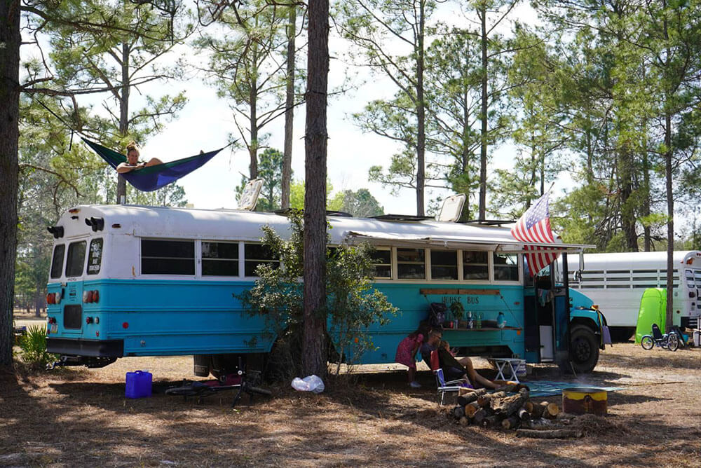 Skoolie Swarm 2022 - bus conversion photo