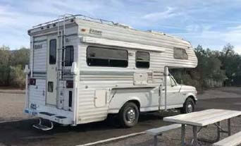 A Dually Truck and Camper similar to the one I had.
