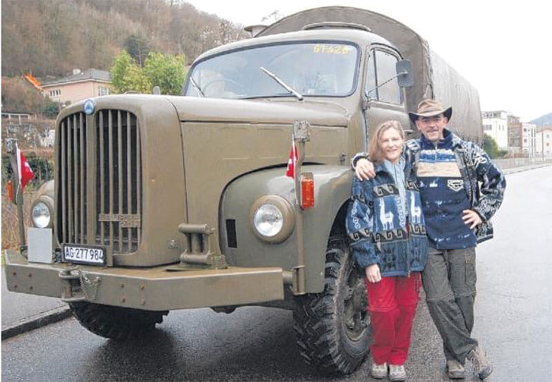 On The Road In A Converted Swiss Army Truck  - bus conversion photo