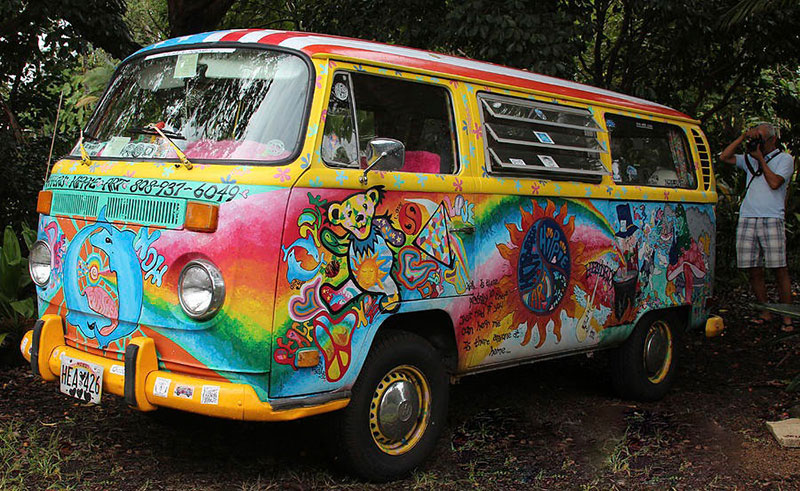 A famous bus from pop culture.  Do you know this bus?