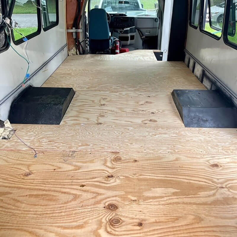 The completed floors! We didn’t lay the luxury vinyl plank until the very end. 