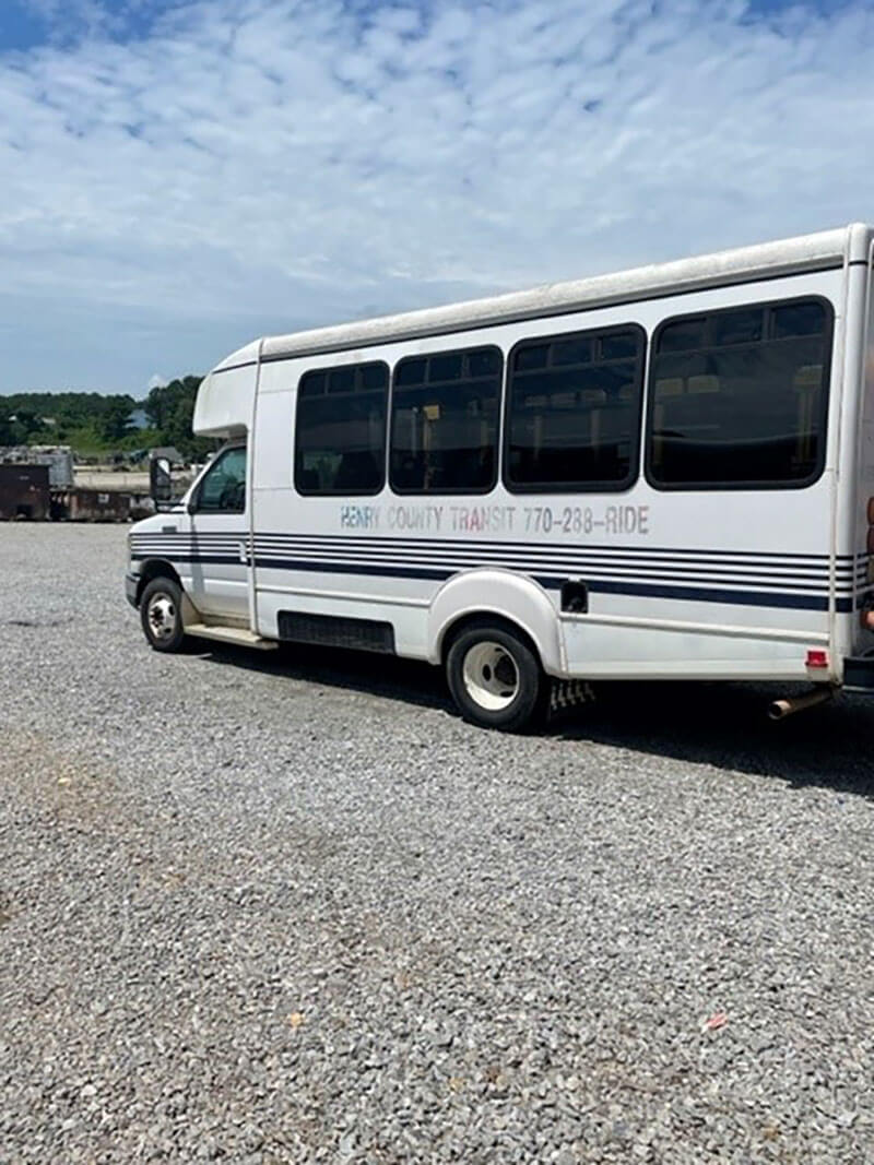 The first time we saw the bus in person. 