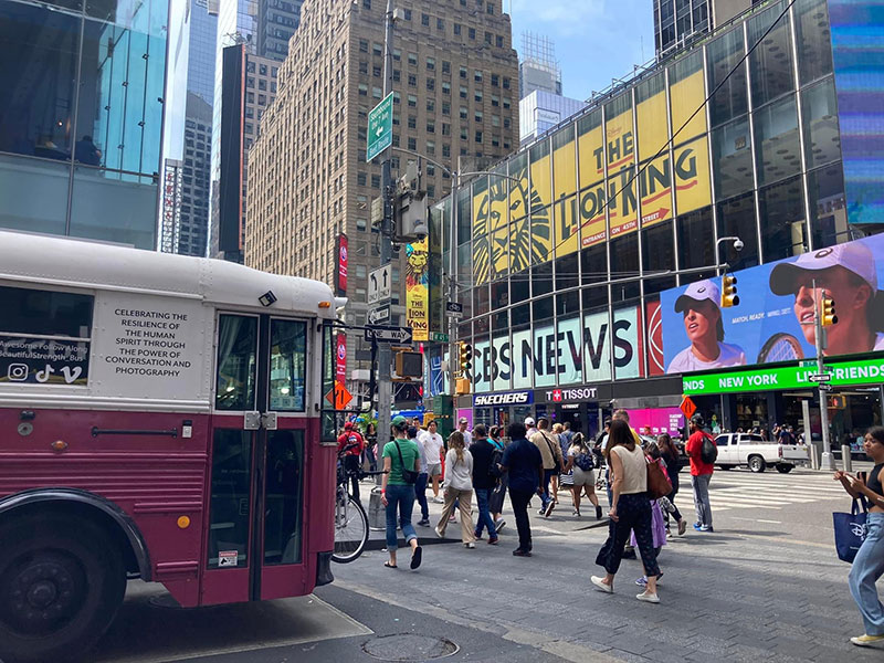 Atticus made it to Broadway. New York City 
(September 2022).