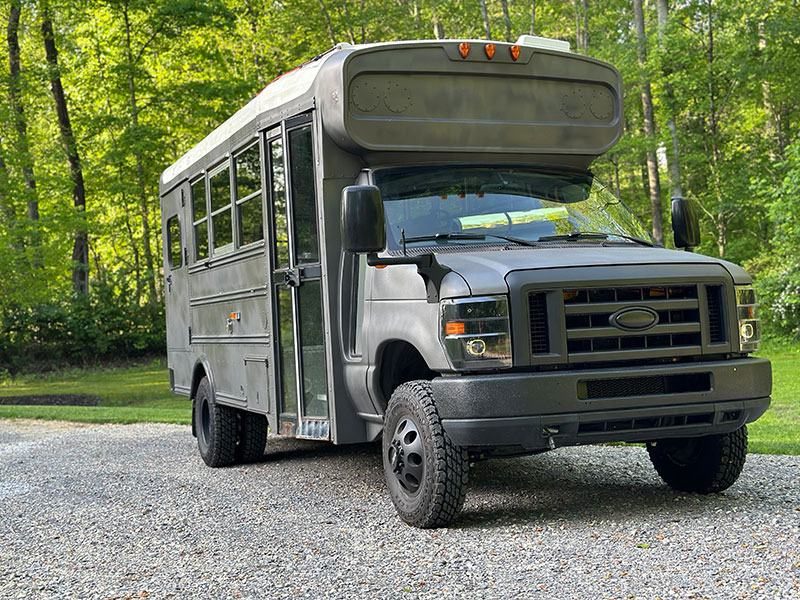 Bluebird -Ford E450 5 Window Short Bus-1