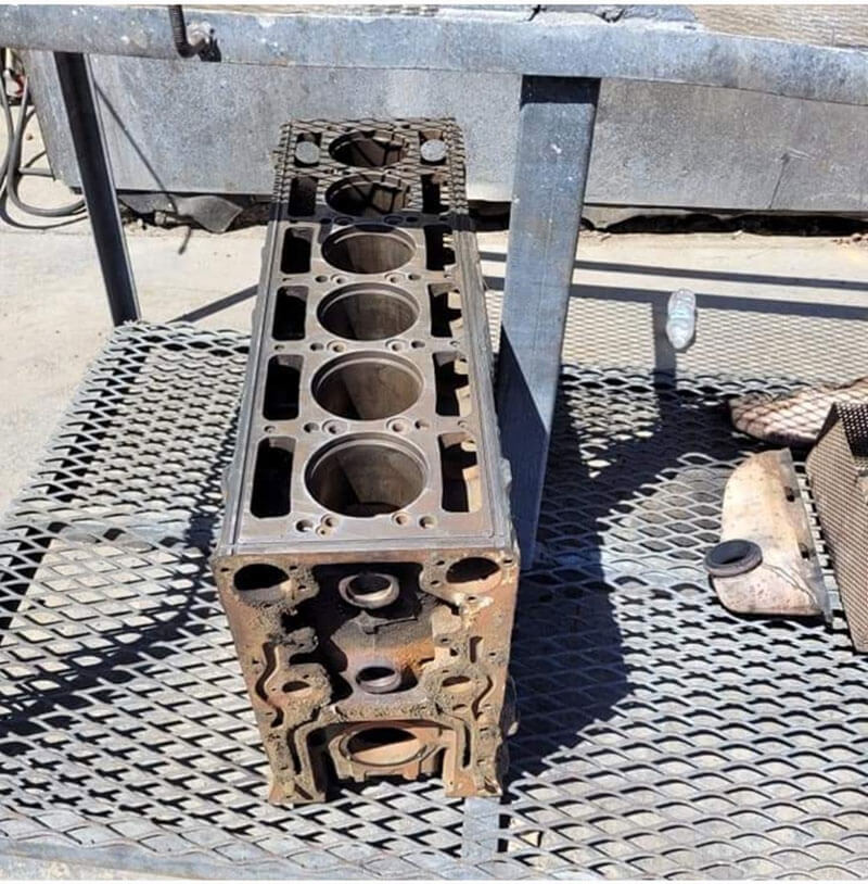 Donor engine block before.