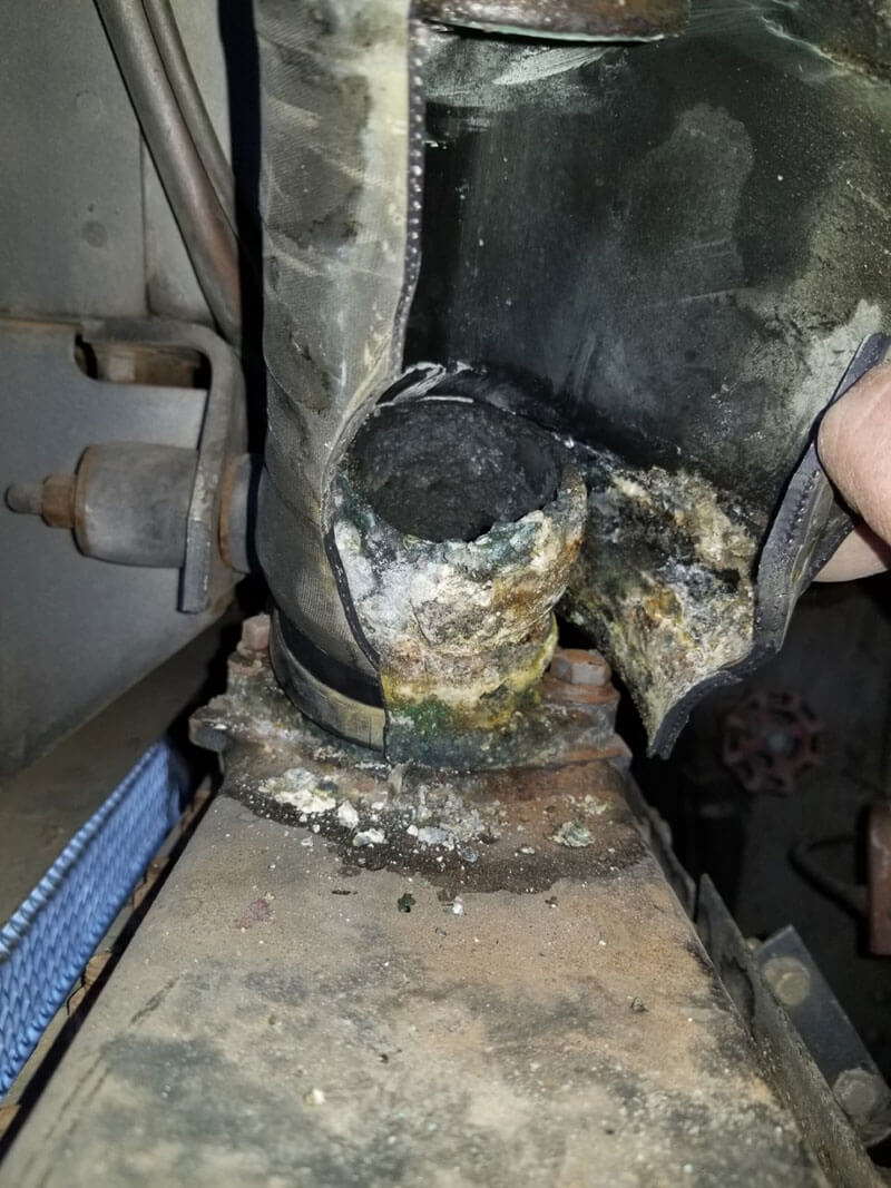 Elbow top of the radiator.