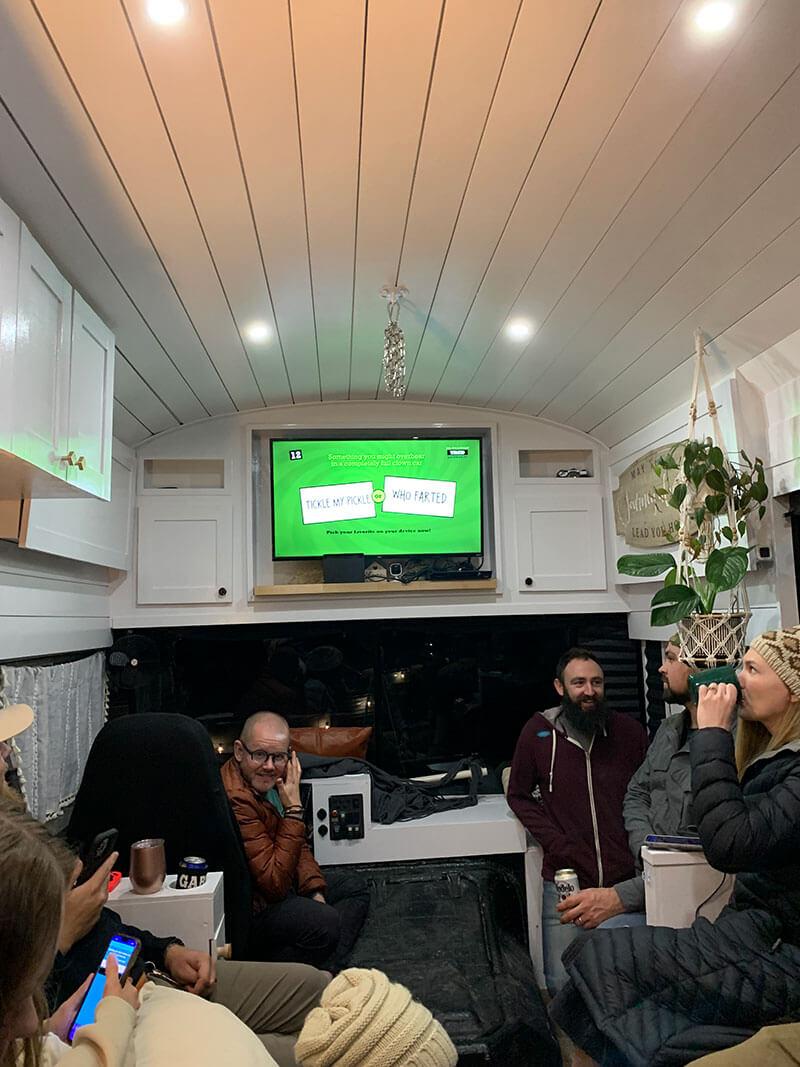 Playing games in the 
@thepricefamadventures bus.
