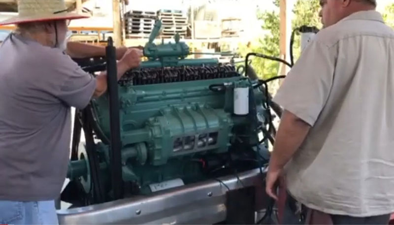 The first engine start after the build.