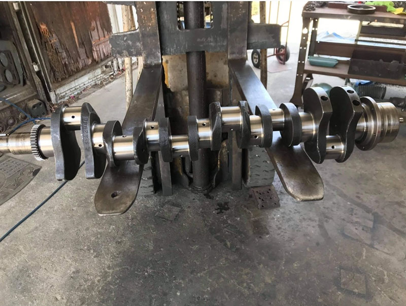 The original crankshaft after polishing.