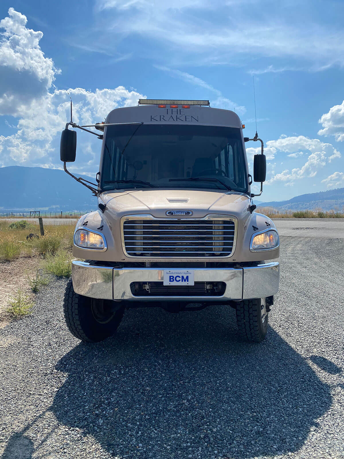 Kruzin’ in the Kraken - A 2013 Thomas Freightliner Skoolie - bus conversion photo