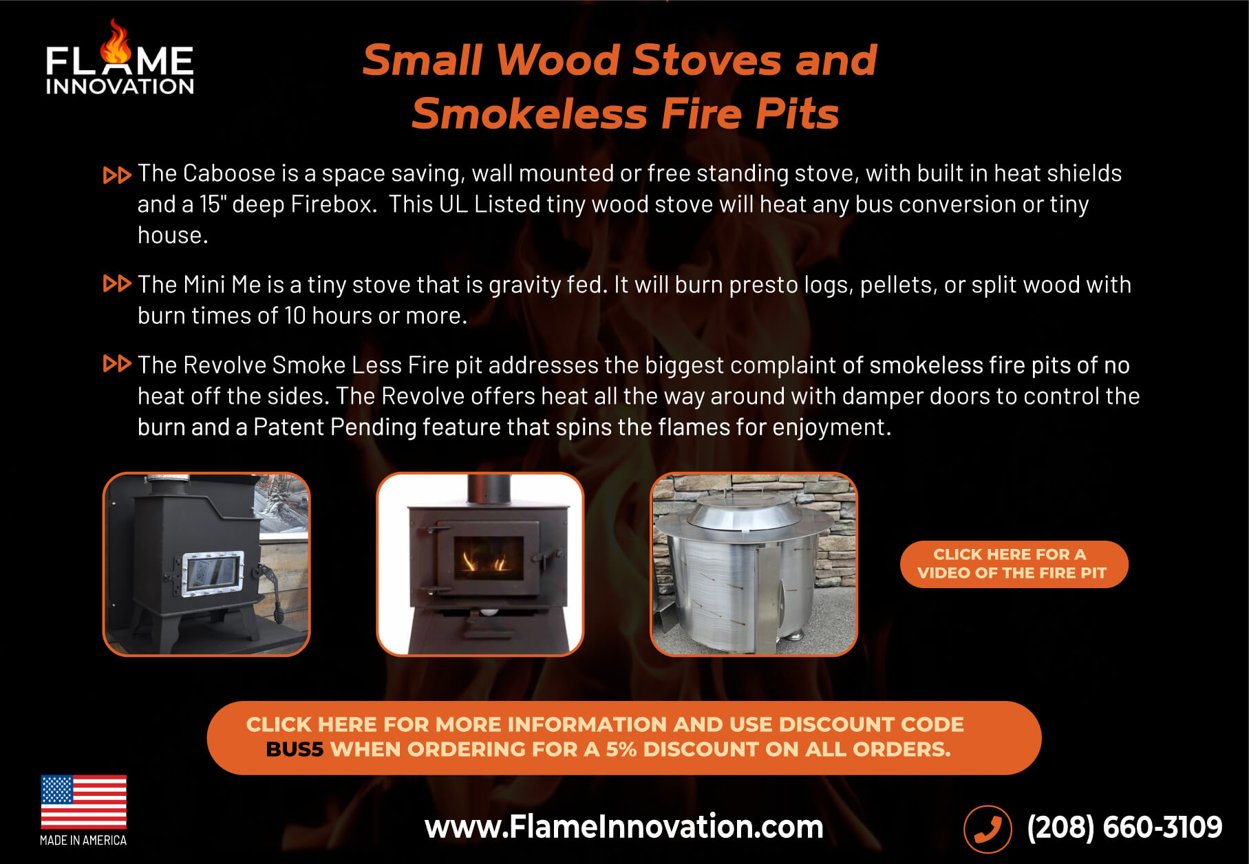 Revolve Fire Pits for Your Nomadic Life - bus conversion photo
