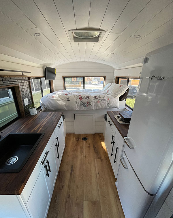 The Sasquatters – A 2003 Thomas EF Skoolie - bus conversion photo