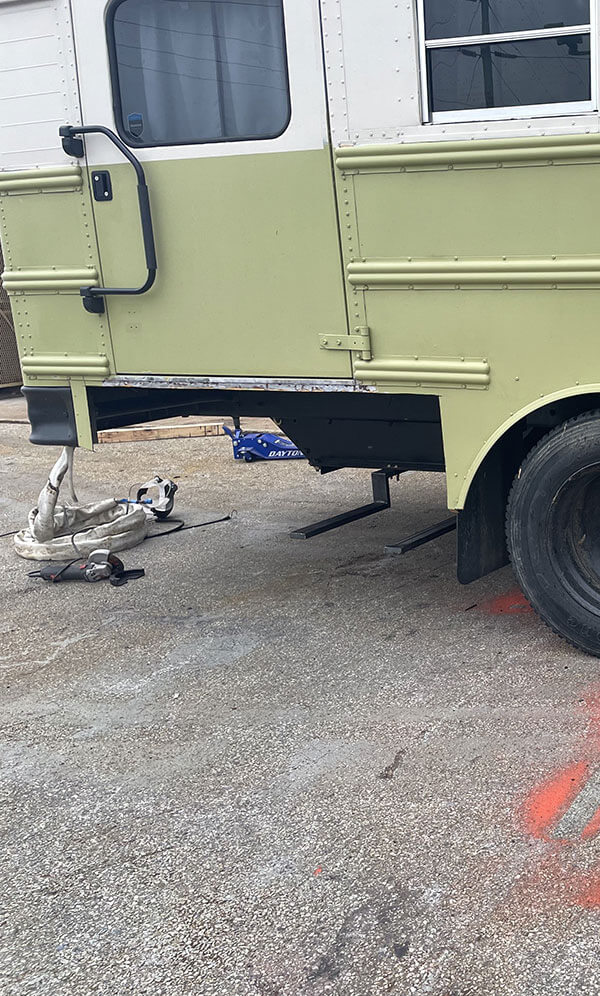 The Sasquatters – A 2003 Thomas EF Skoolie - bus conversion photo