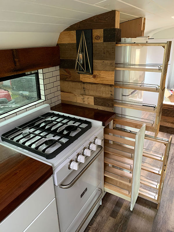 The Sasquatters – A 2003 Thomas EF Skoolie - bus conversion photo