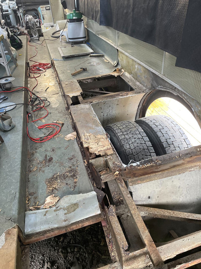 The Restoration and Conversion of a 1969 Volvo - bus conversion photo