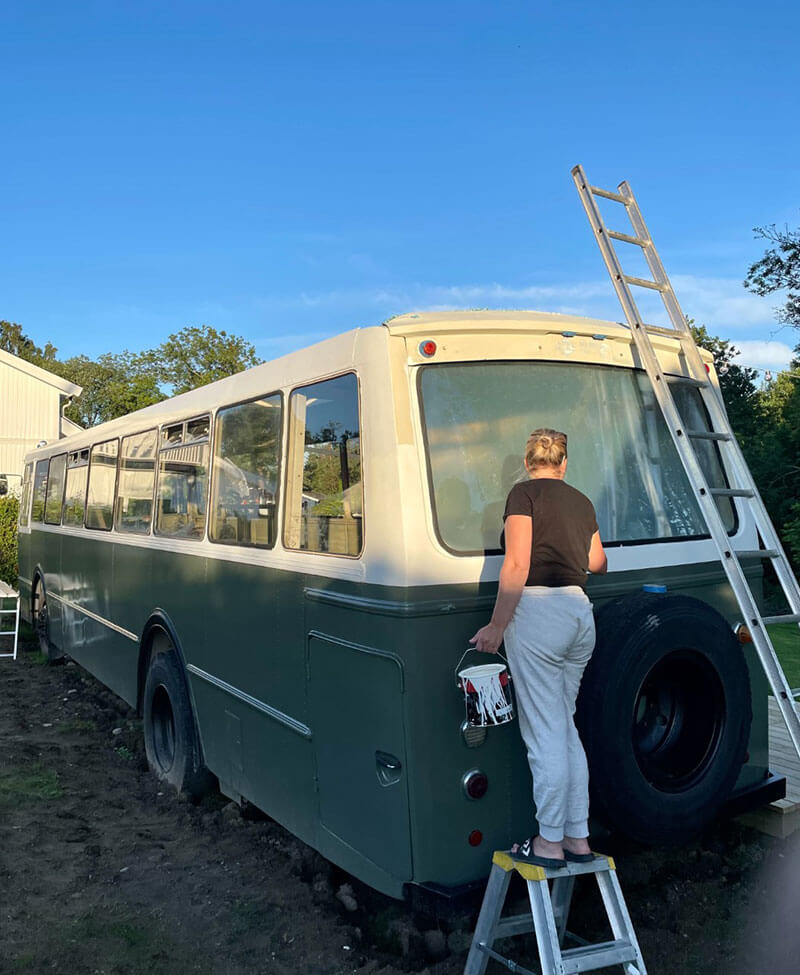 The Restoration and Conversion of a 1969 Volvo - bus conversion photo