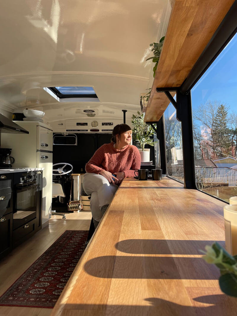 The Restoration and Conversion of a 1969 Volvo - bus conversion photo