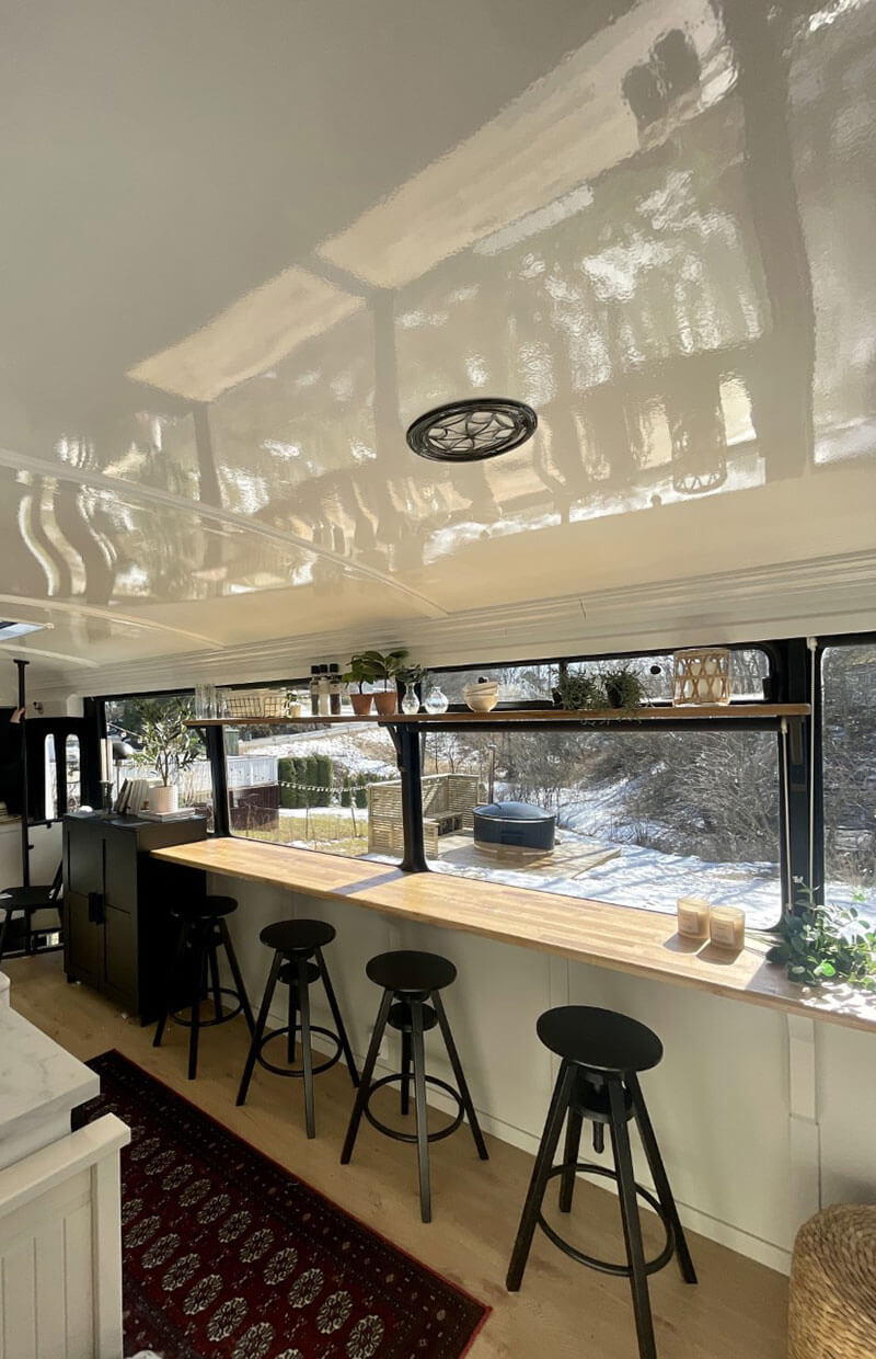The Restoration and Conversion of a 1969 Volvo - bus conversion photo