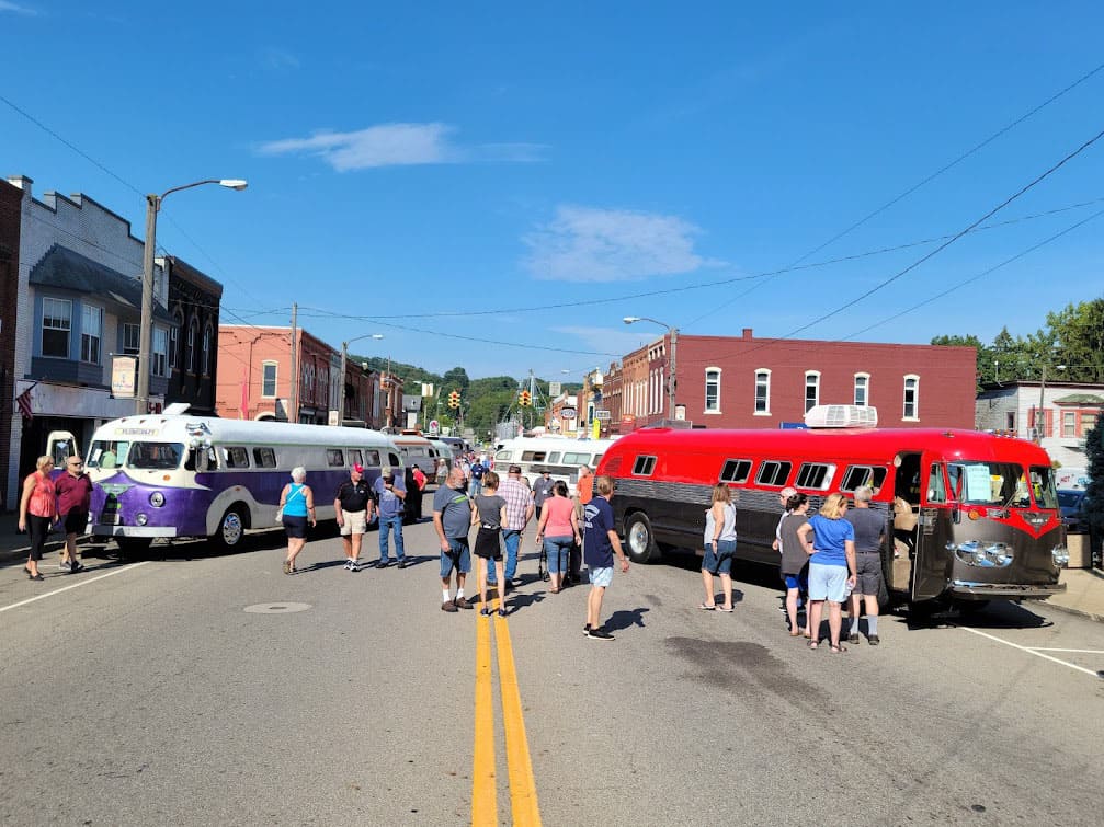Static Display of Flxible Buses after the Parade.