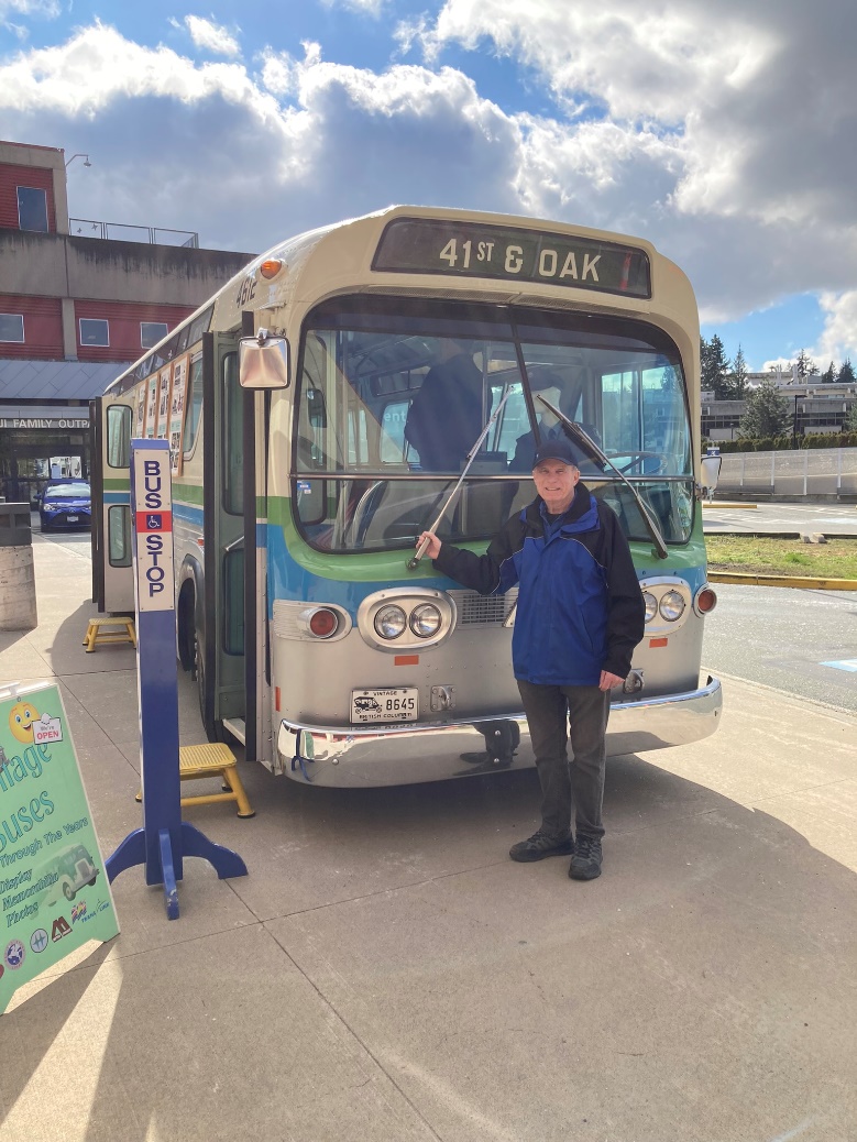 The author posing with 1964 GM New Look bus.