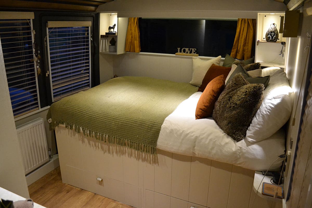 The bedroom.