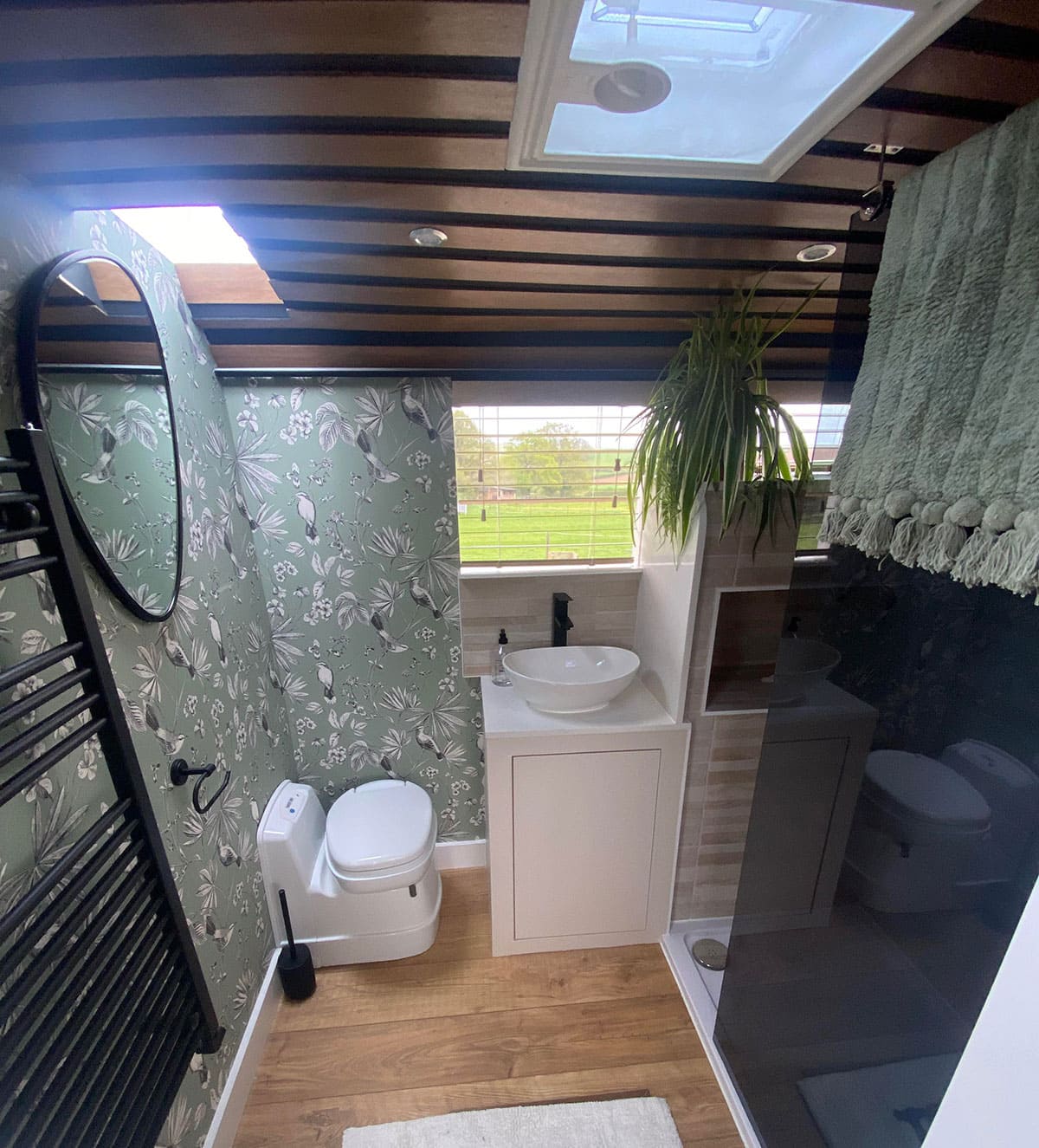 The restroom.