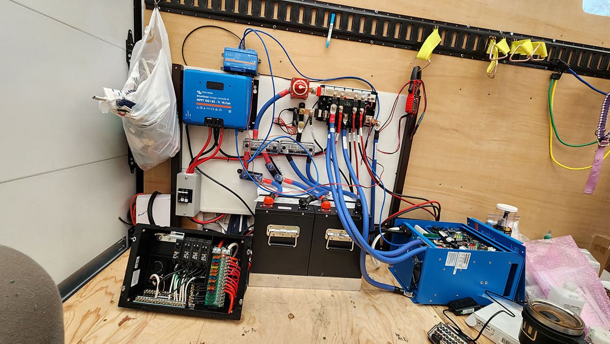 Wiring layout in progress.