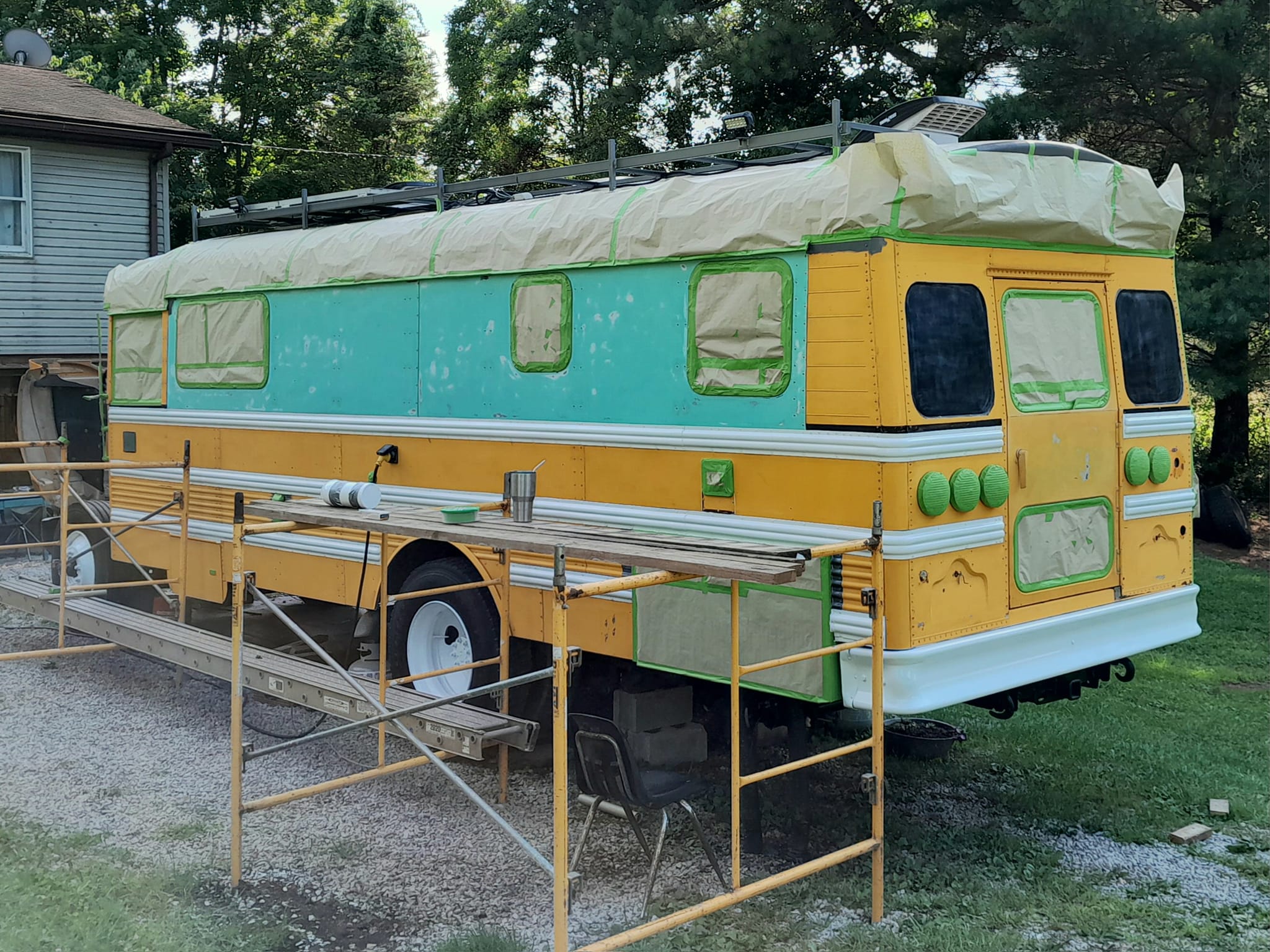 The Bain Bus. A Cozy 30' long, 1998 International Conversion - bus conversion photo