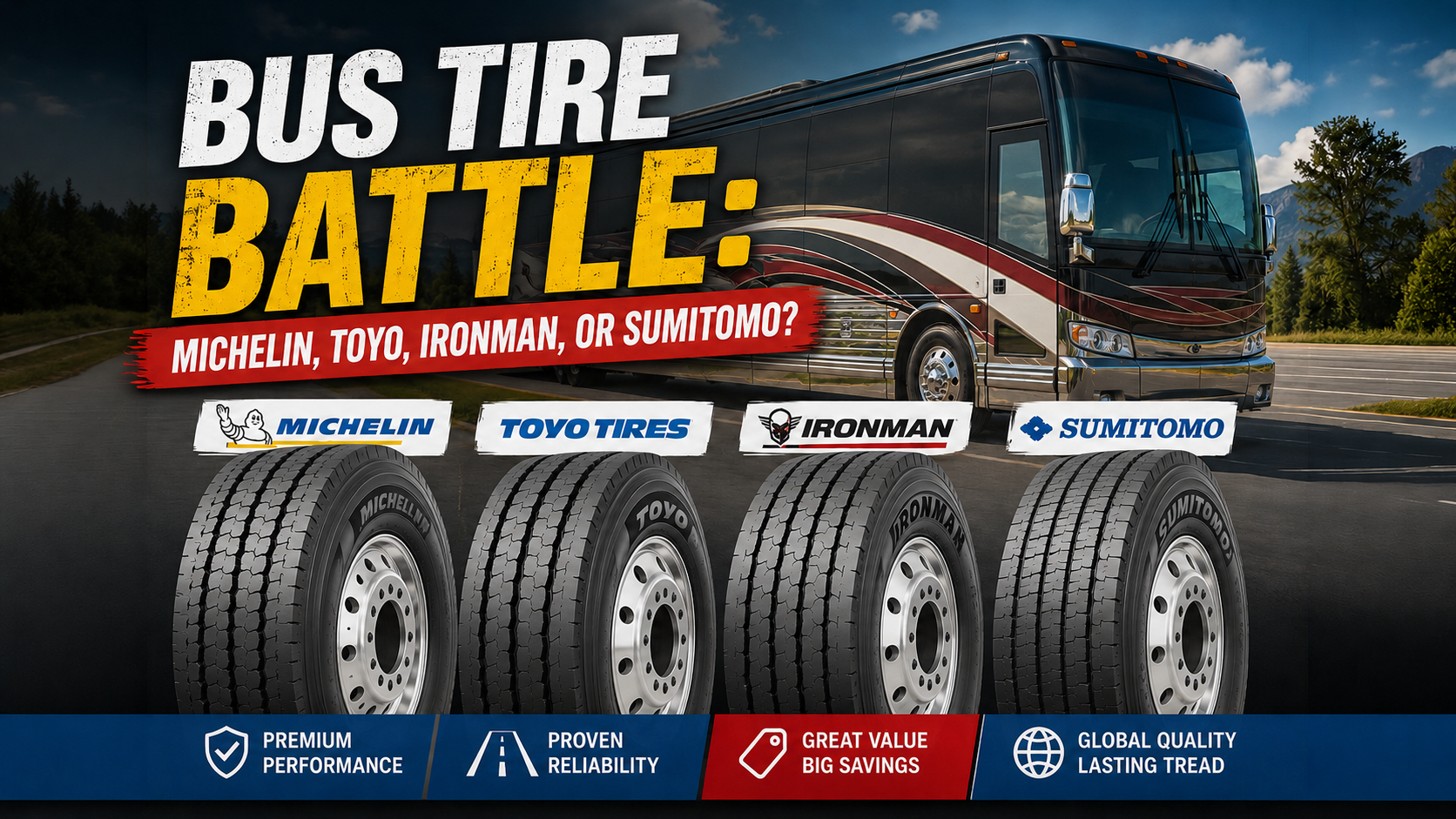 Bus Tire Battle Michelin Toyo | BCM photo