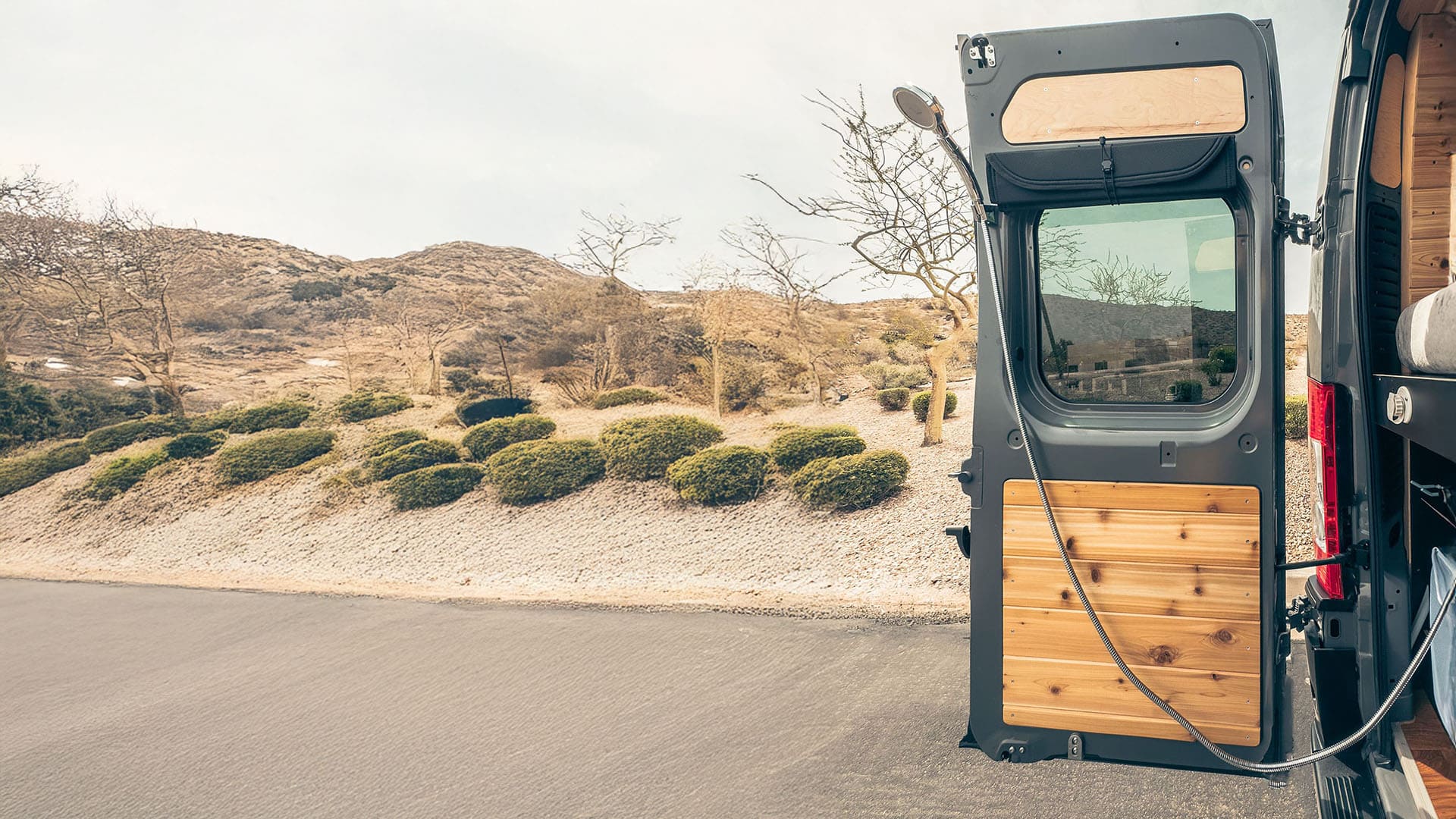 Whitney's heated outdoor shower provides comfort and convenience.
