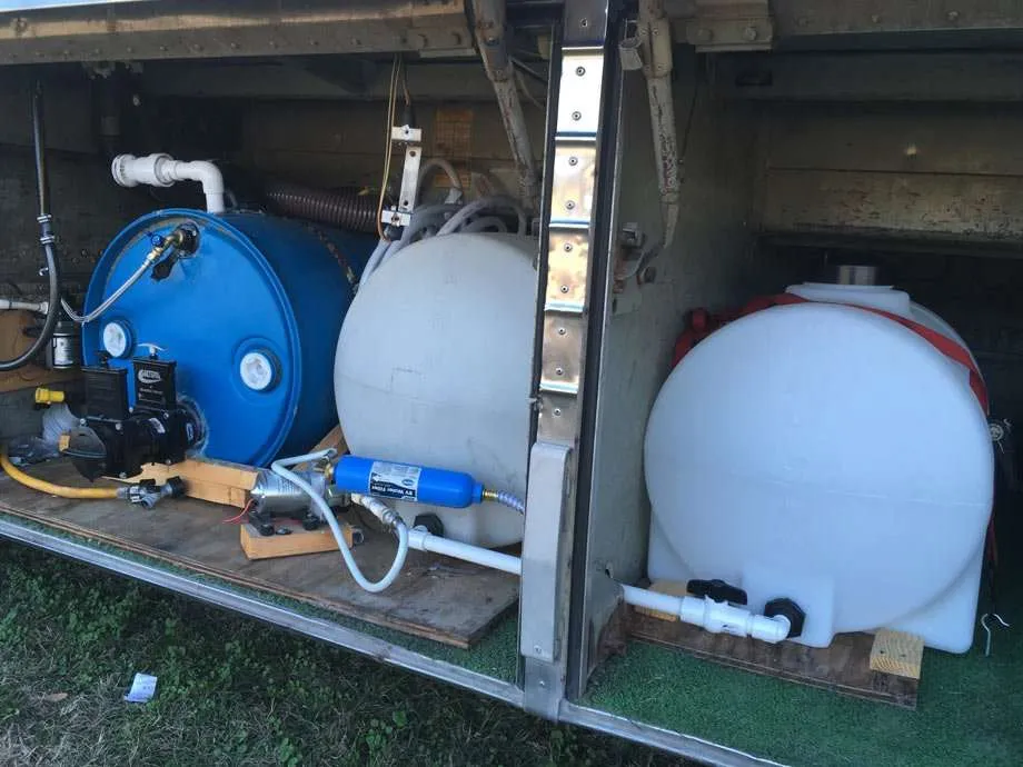 nTanks in a bus bay are protected from the elements and can be heated.