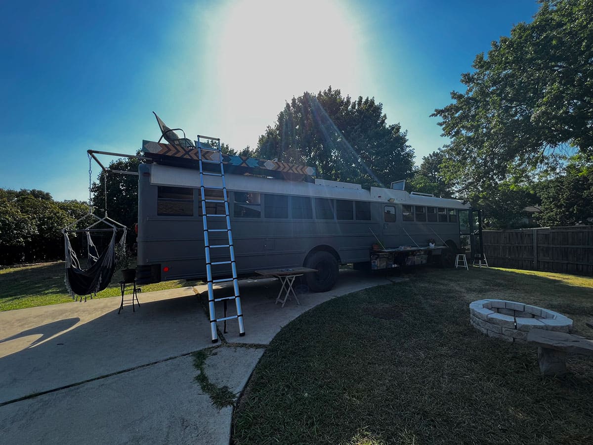 Gus – A 2002 International Skoolie - bus conversion photo