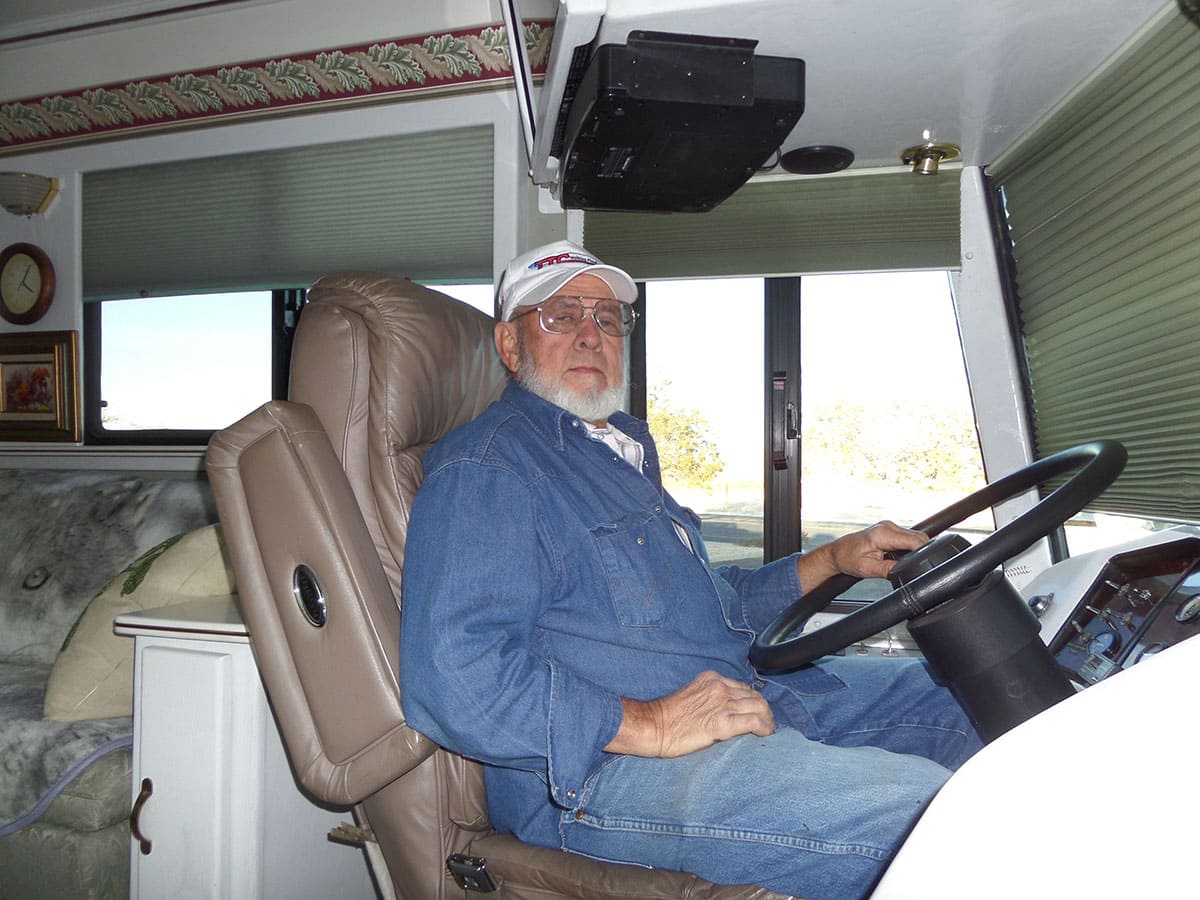 Les in the Cockpit.