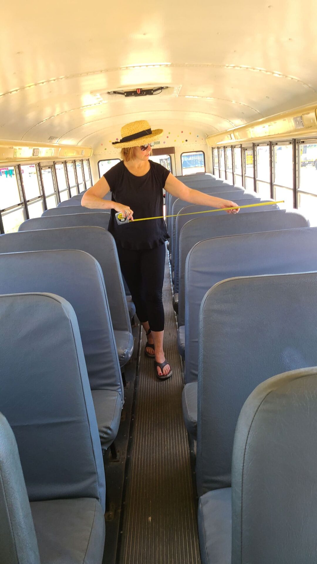 Twelve pairs of seats by five bodies wide.