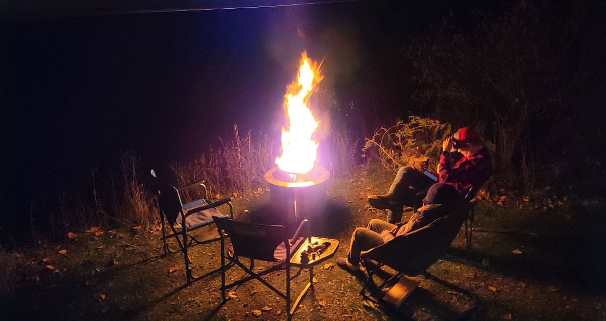 Revolve Fire Pits for Your Nomadic Life - bus conversion photo