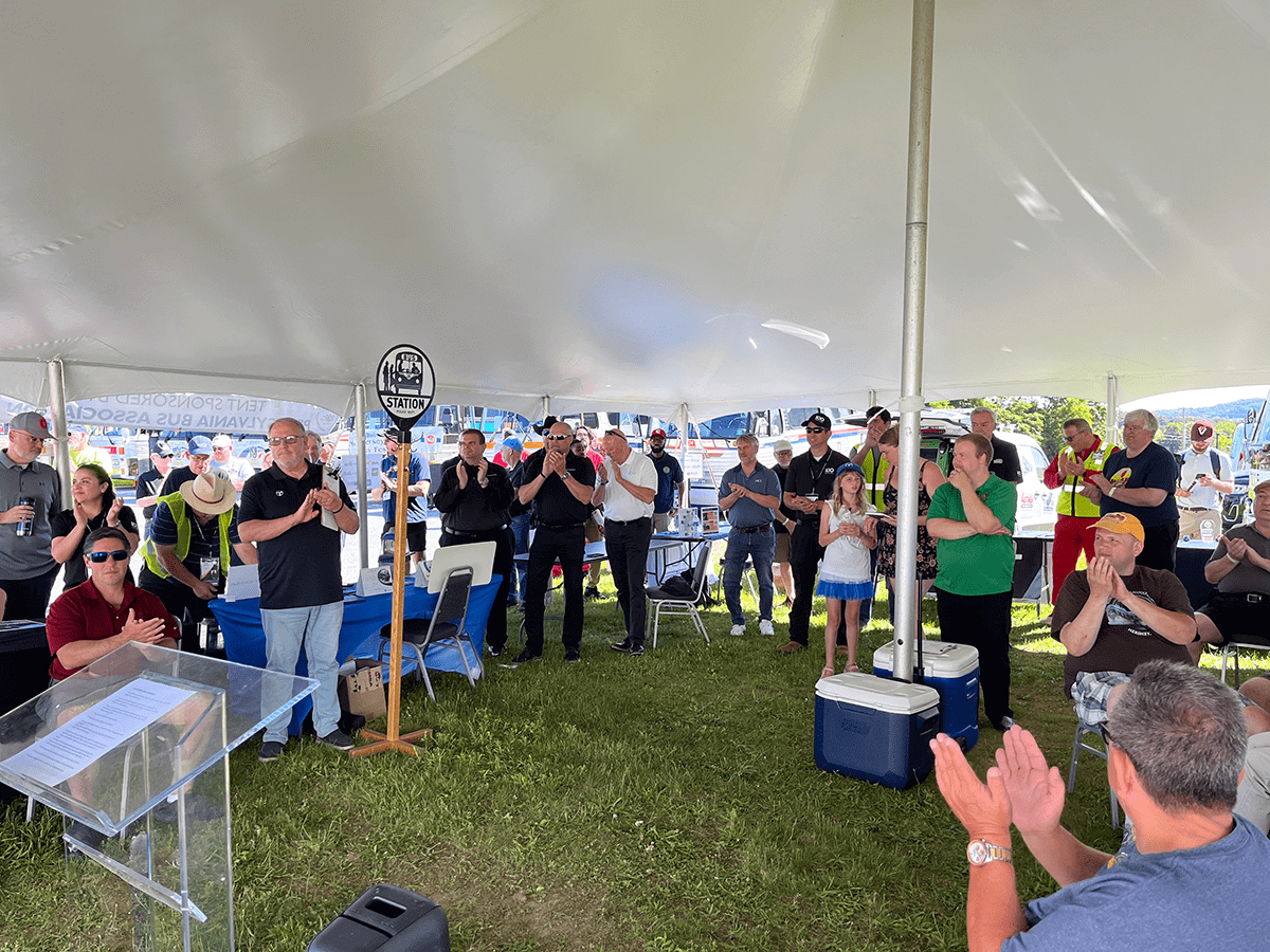 Tent provided by Pennsylvania Bus Association