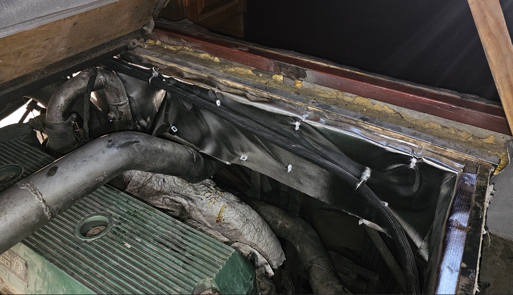 Fire and Heat Protection in my Eagle Engine Compartment - bus conversion photo