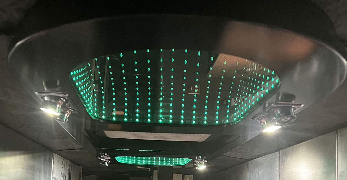 I have illuminated ceiling infinity mirrors custom-made with selectable LED colors.