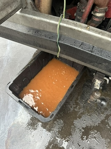 Reddish brown flush